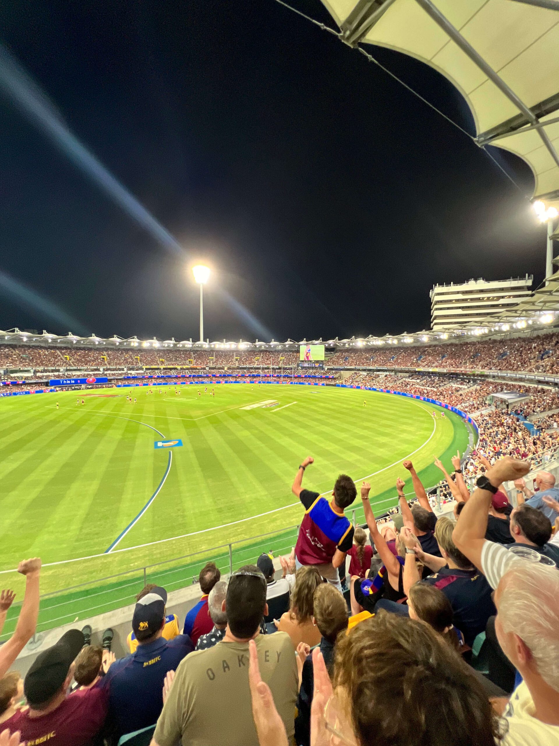 People enjoying game in a stadium